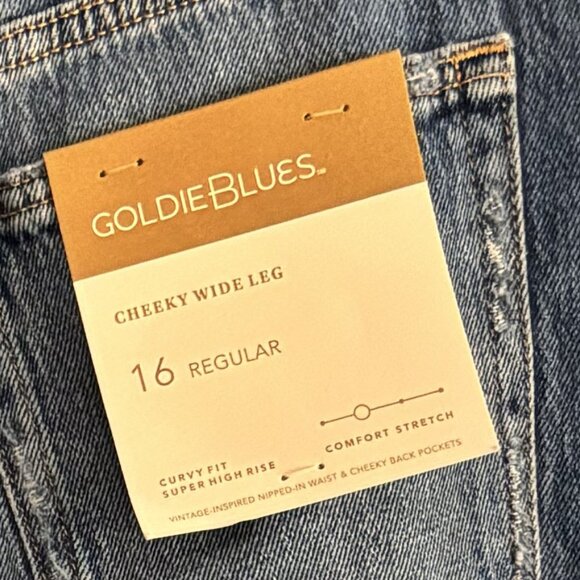 NWT Women's Maurices Goldie Blues Wide Leg, High Waist Jeans. Size 16 Regular - Picture 3 of 5
